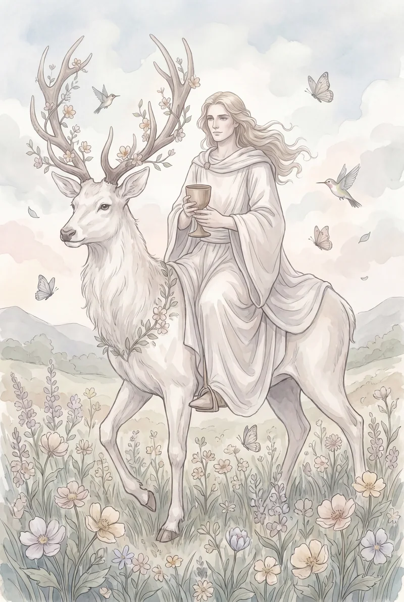 圣杯骑士(Knight of Cups)韦特体系艺术插画