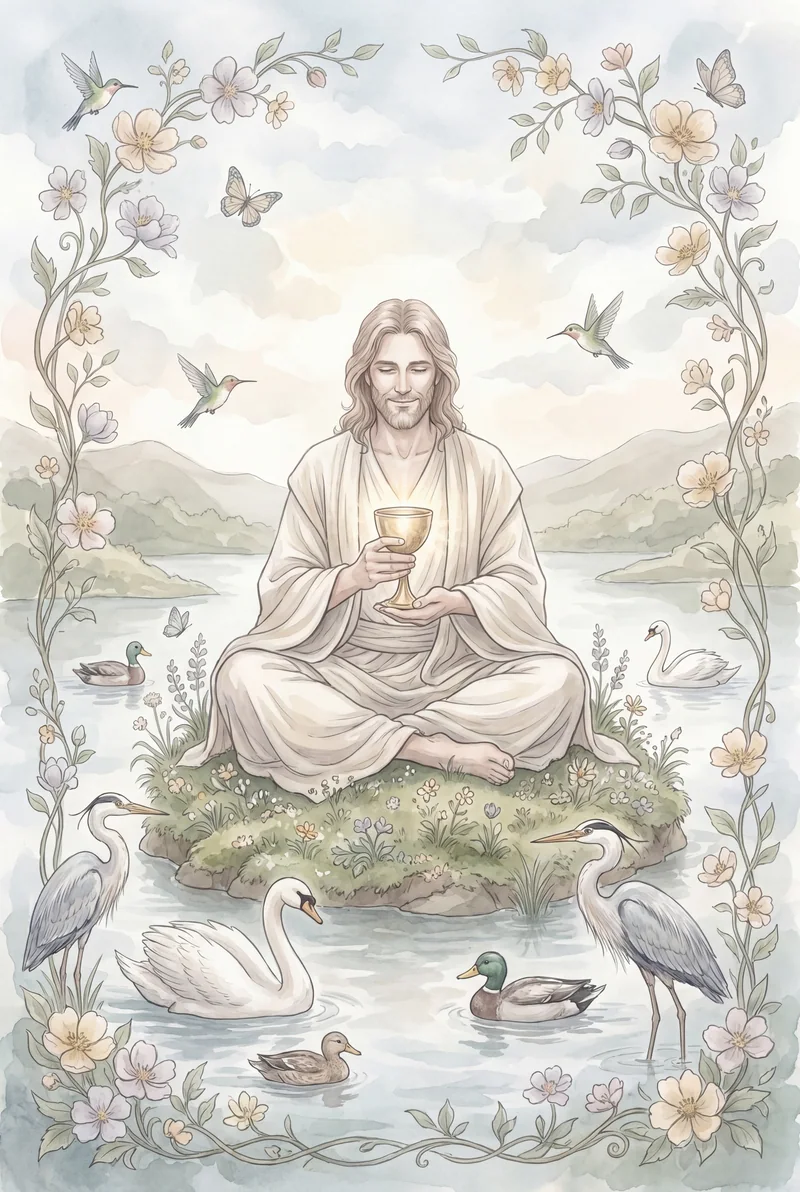 圣杯国王(King of Cups)韦特体系艺术插画