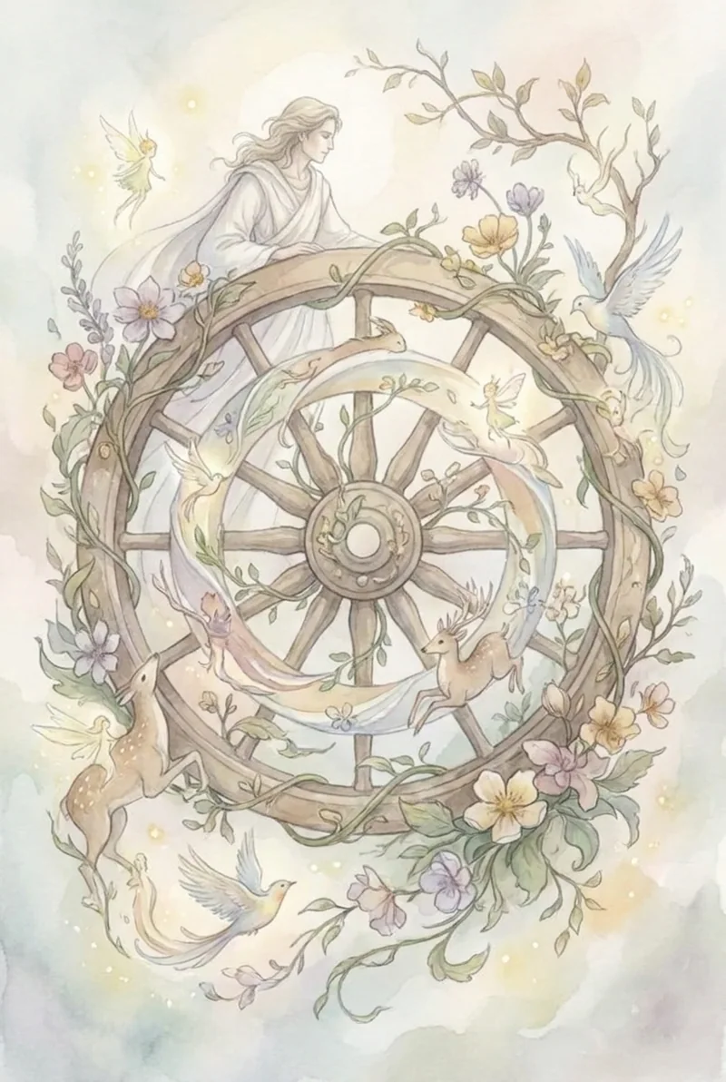 命运之轮（Wheel of Fortune）韦特体系艺术插画