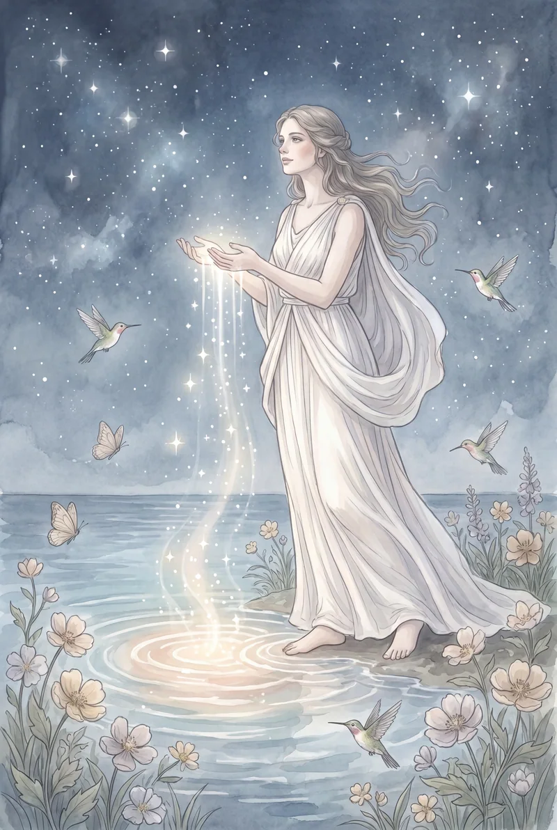 星星（The Star）韦特体系艺术插画