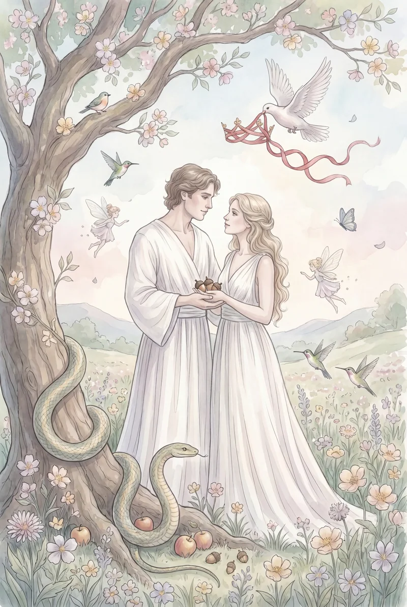 恋人（The Lovers）韦特体系艺术插画