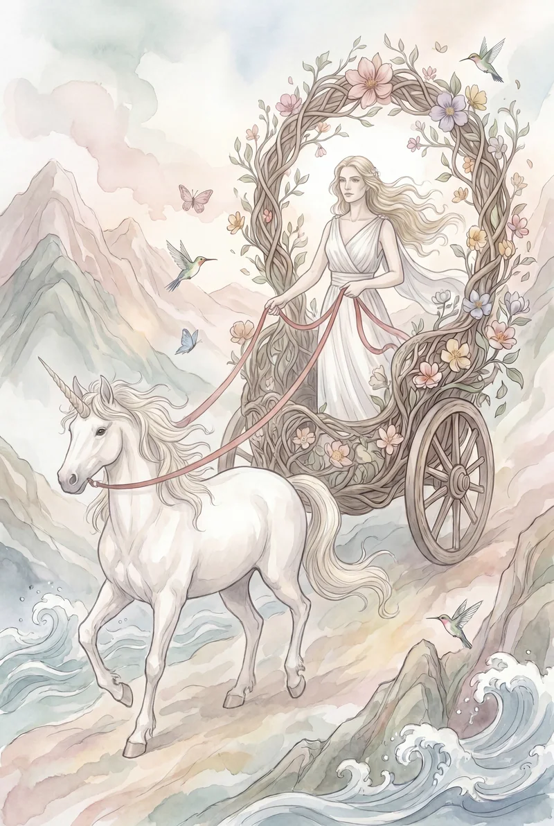战车（The Chariot）韦特体系艺术插画