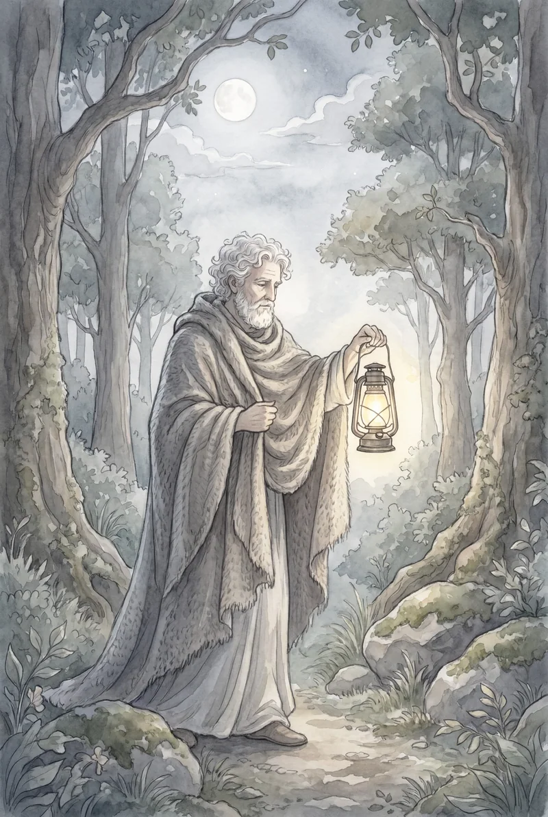 隐者（The Hermit）韦特体系艺术插画