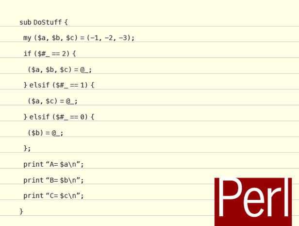 Perl code sample