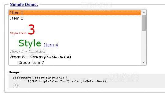实用的 jQuery下拉选择框插件集合