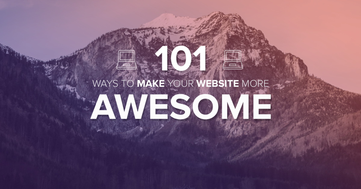 101种让你的网站更棒的方法