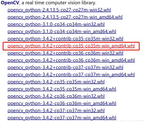 win10下opencv-python特定版本手动安装与pip自动安装教程