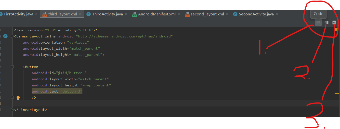 Android Studio 3.6 layout文件text模式切换问题