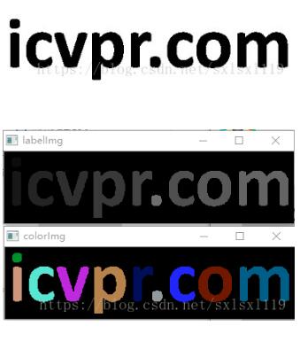 使用OpenCV获取图片连通域数量,并用不同颜色标记函