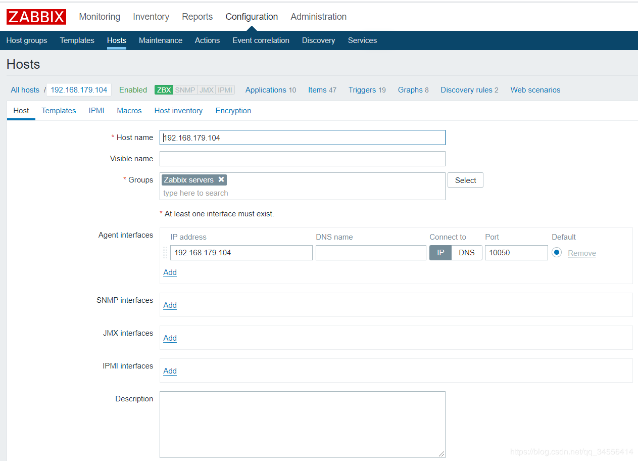 zabbix 添加你需要监控的主机步骤详解