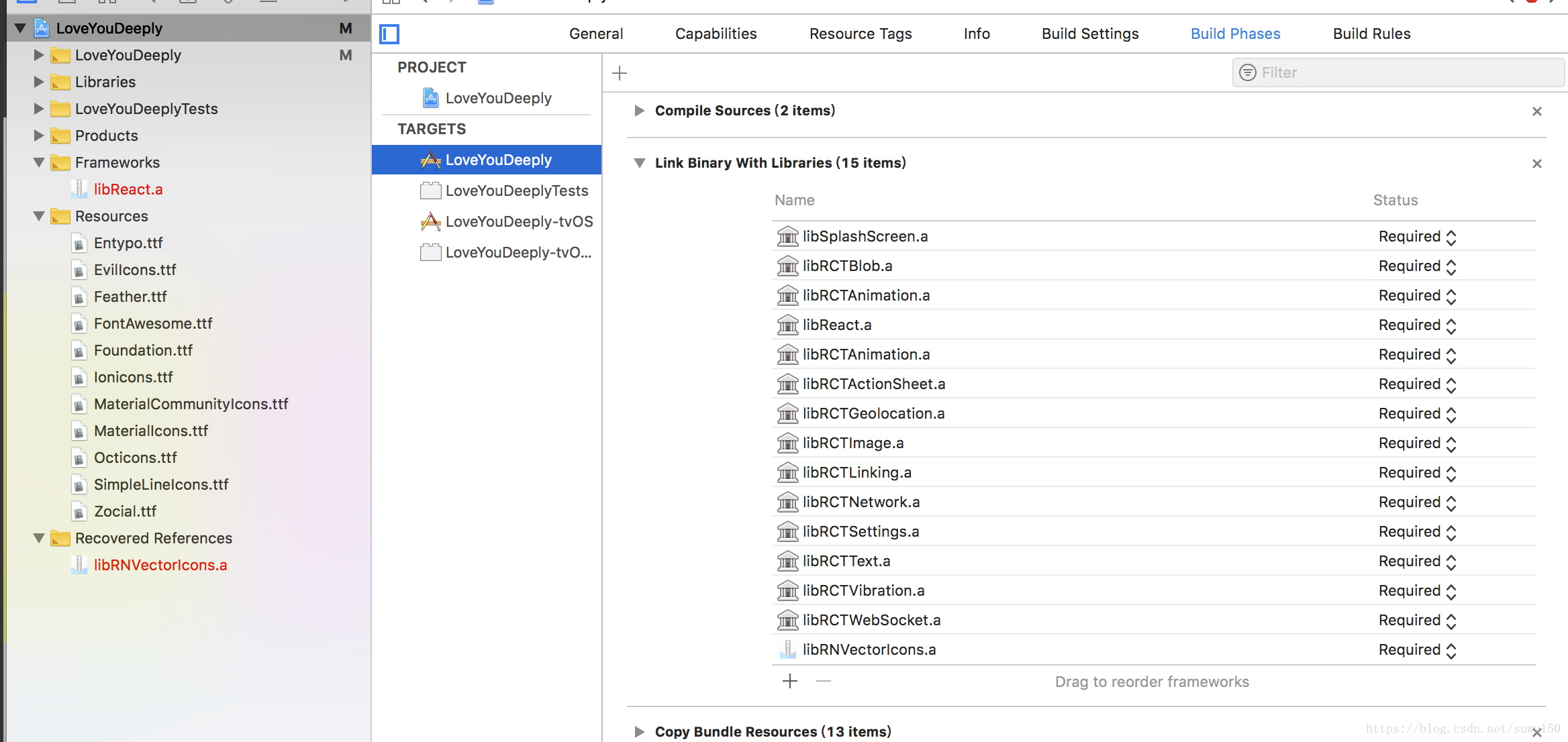 Xcode添加Link Binary With Libraries