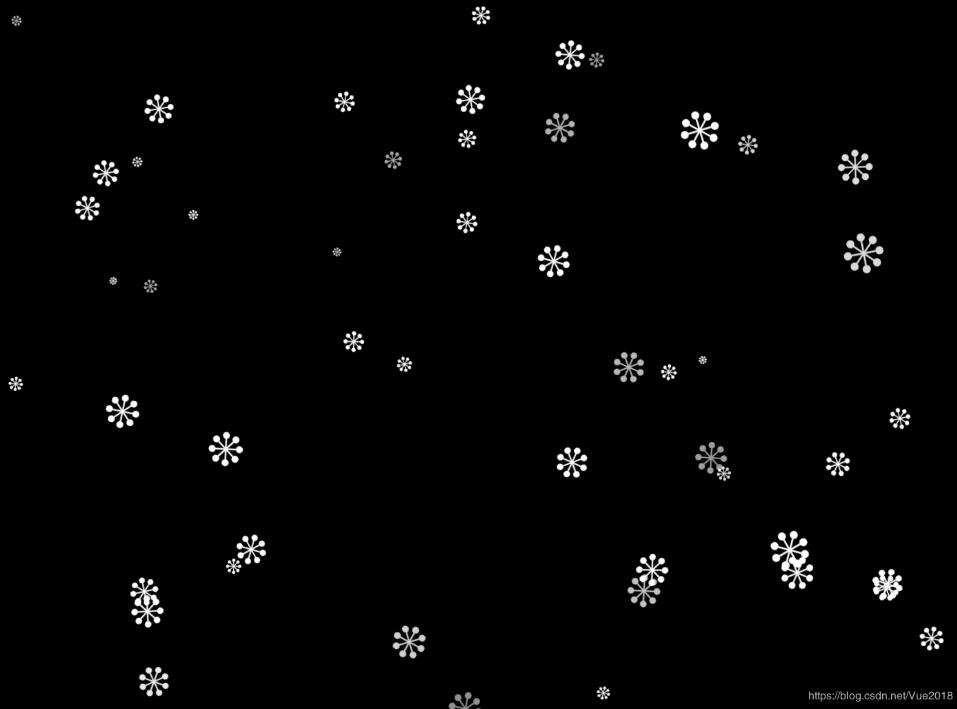 JS实现炫酷雪花飘落效果