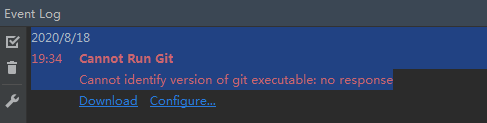 解决idea 拉取代码出现的 “ Сannot Run Git Cannot identify version of git executable: no response“的问题