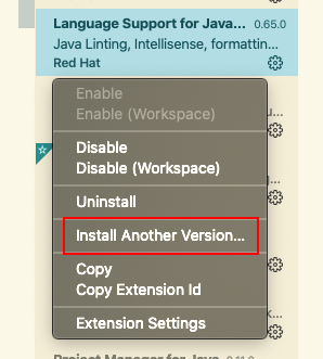 Language Support for Java(TM) by Red Hat插件回退方法