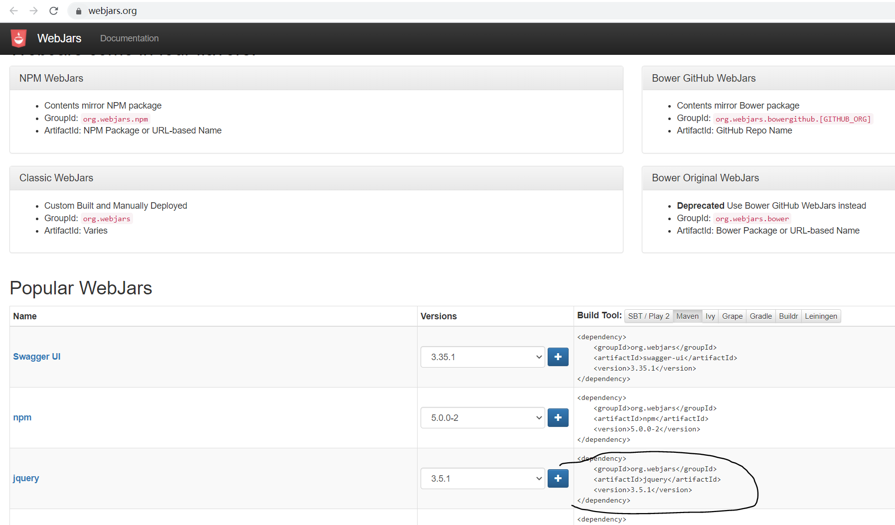 SpringBoot如何通过webjars管理静态资源文件夹