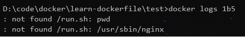 解决docker CMD/ENTRYPOINT执行sh脚本报: not found/run.sh:
