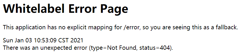 SpringBoot中干掉Whitelabel Error Page返回自定义内容的实现