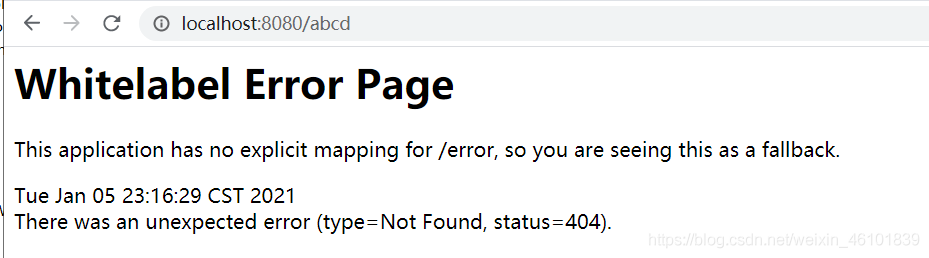 Springboot实现自定义错误页面的方法(错误处理机制)
