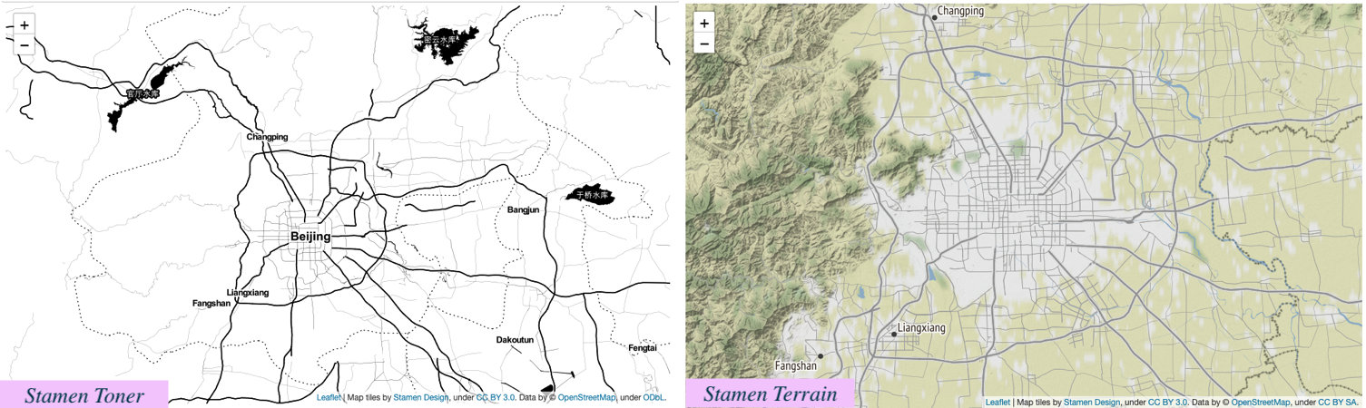 Stamen Toner & Stamen Terrain