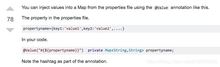 Spring中@Value读取properties作为map或list的操作