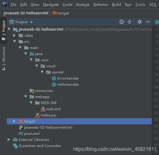 JavaWeb 入门:Hello Servlet